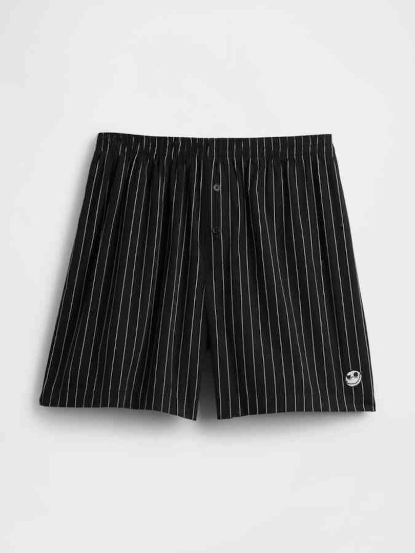 2025 Gap Nightmare Before Christmas Halloween Merchandise Collection Organic Cotton Stripe Skull Boxers