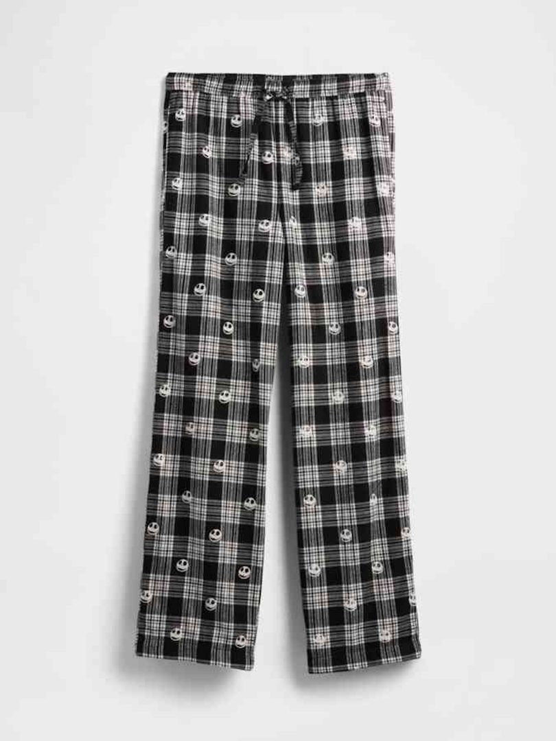 2025 Gap Nightmare Before Christmas Halloween Merchandise Collection Skull Flannel PJ Pants