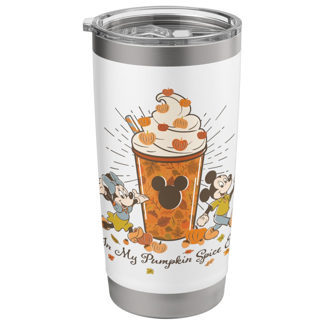 Amazon Merch on Demand Disney Mickey & Minnie "In My Pumpkin Spice Era" Fall Stainless Steel Insulated Tumbler