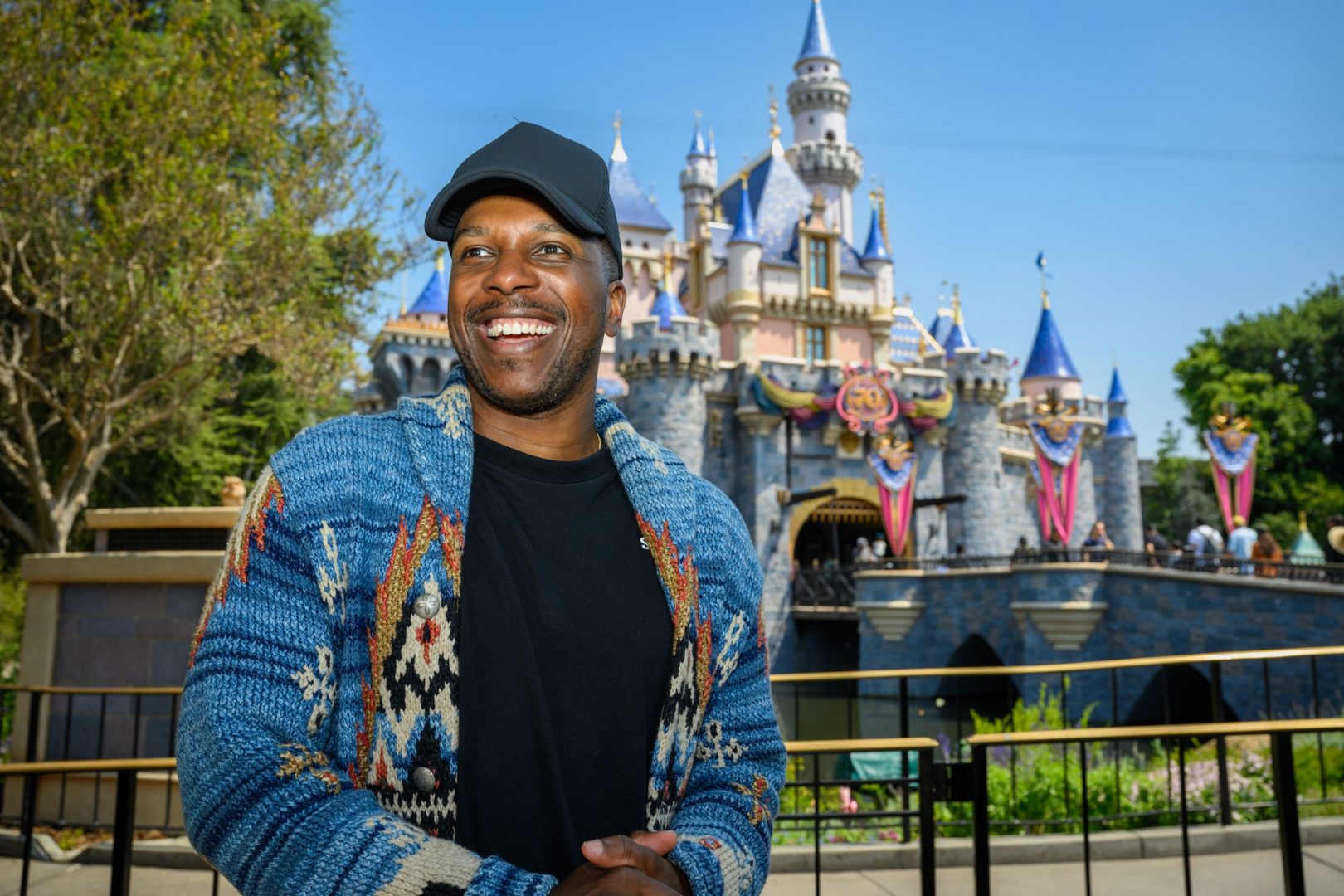 Leslie Odom Jr. from Hamilton visits the Disneyland Resort