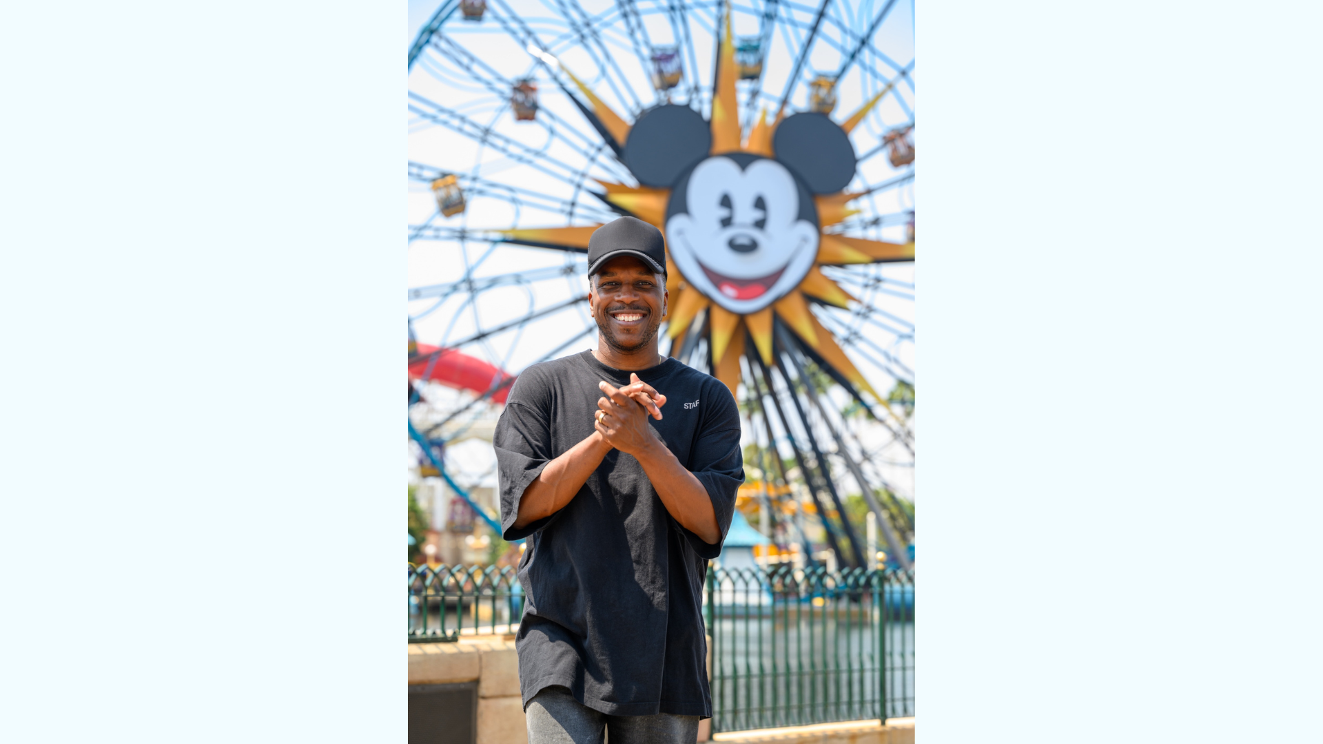 Leslie Odom Jr. from Hamilton visits the Disneyland Resort