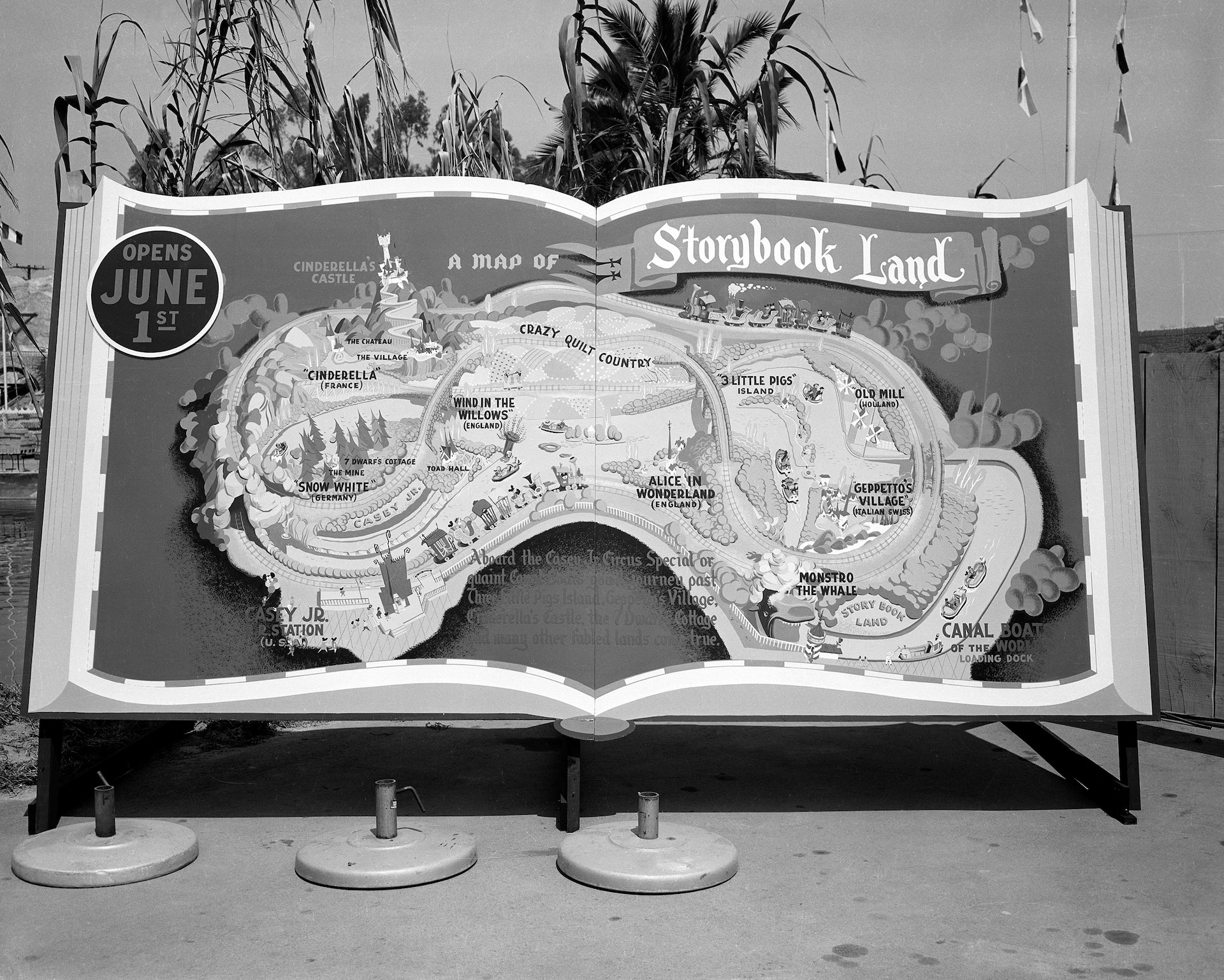 Storybook Land Canal Boats at Disneyland Attraction Map