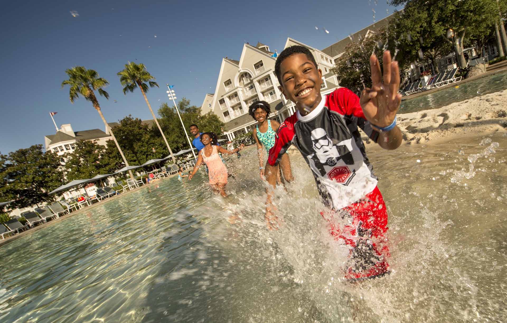 Family Playing in the Pool at Walt Disney World Resort