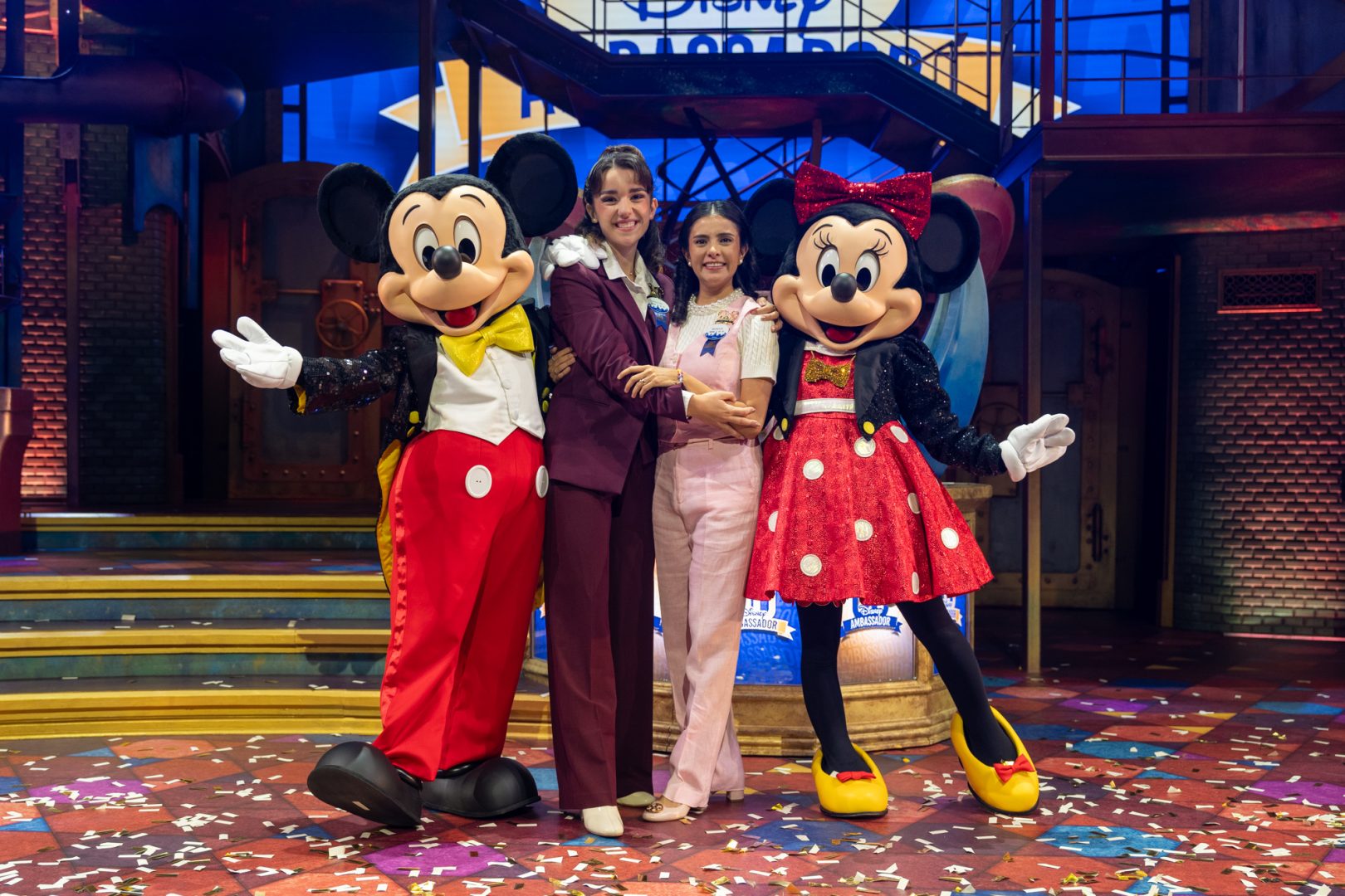 2026-2027_DisneylandParisAmbassadors with Mickey Mouse and Minnie Mouse