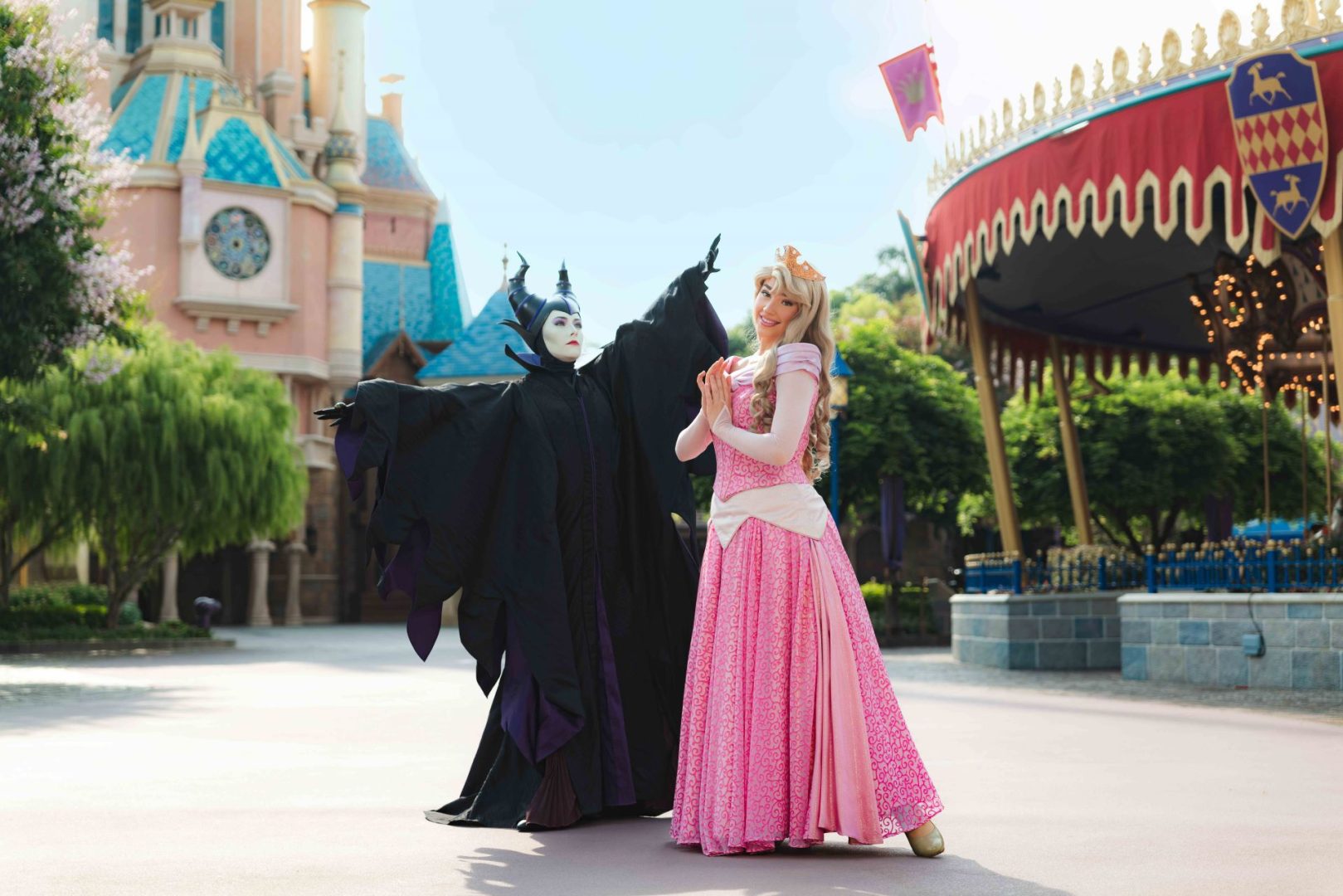 Aurora and Maleficent at Hong Kong Disneyland