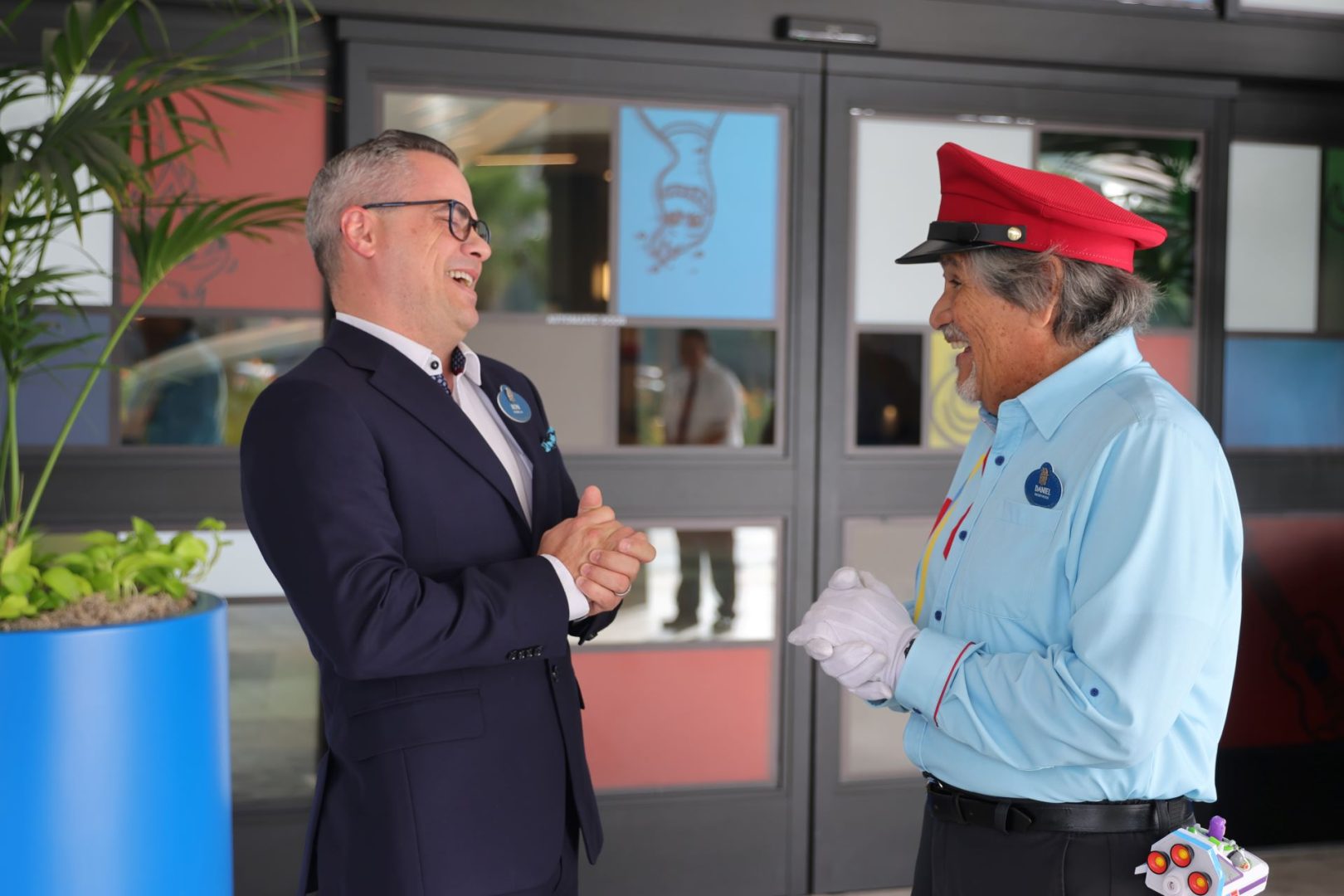 Daniel and Ron at Pixar Place Hotel at Disneyland Resort