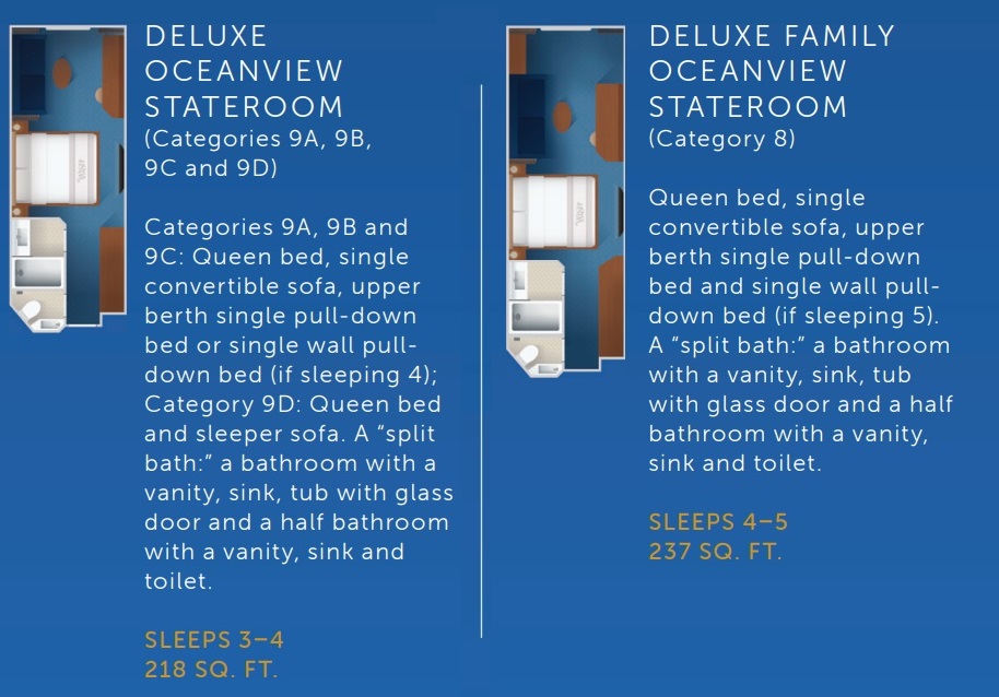 Disney Wish Oceanview Staterooms Navigator Window Layouts