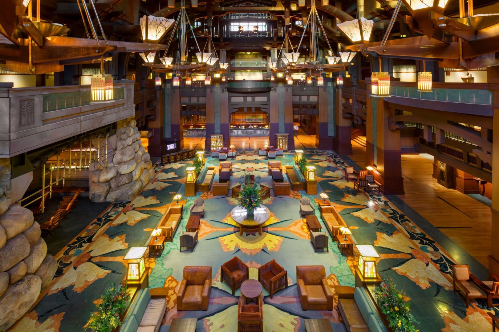 Lobby at Disney's Grand Californian Hotel and Spa