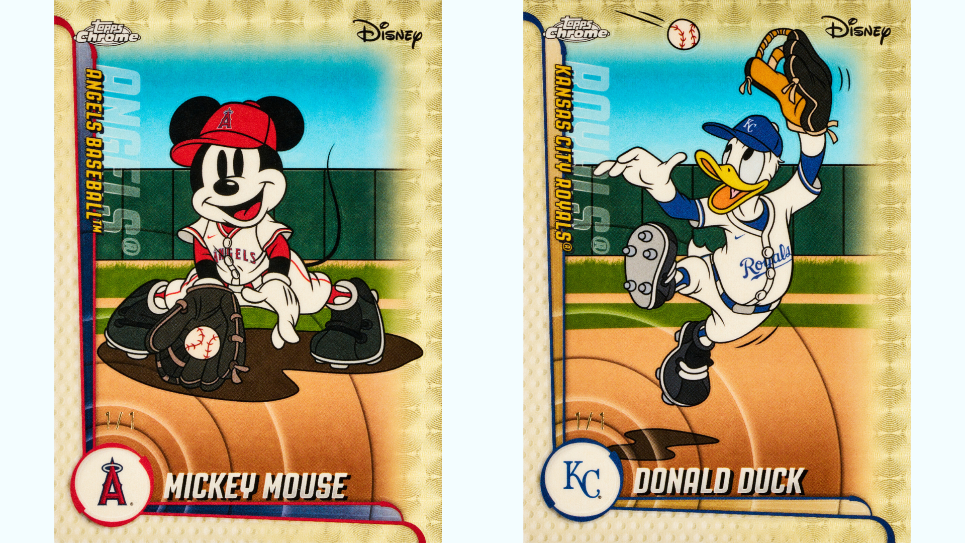 Mickey Mouse and Donald Duck Topps Disney Cards