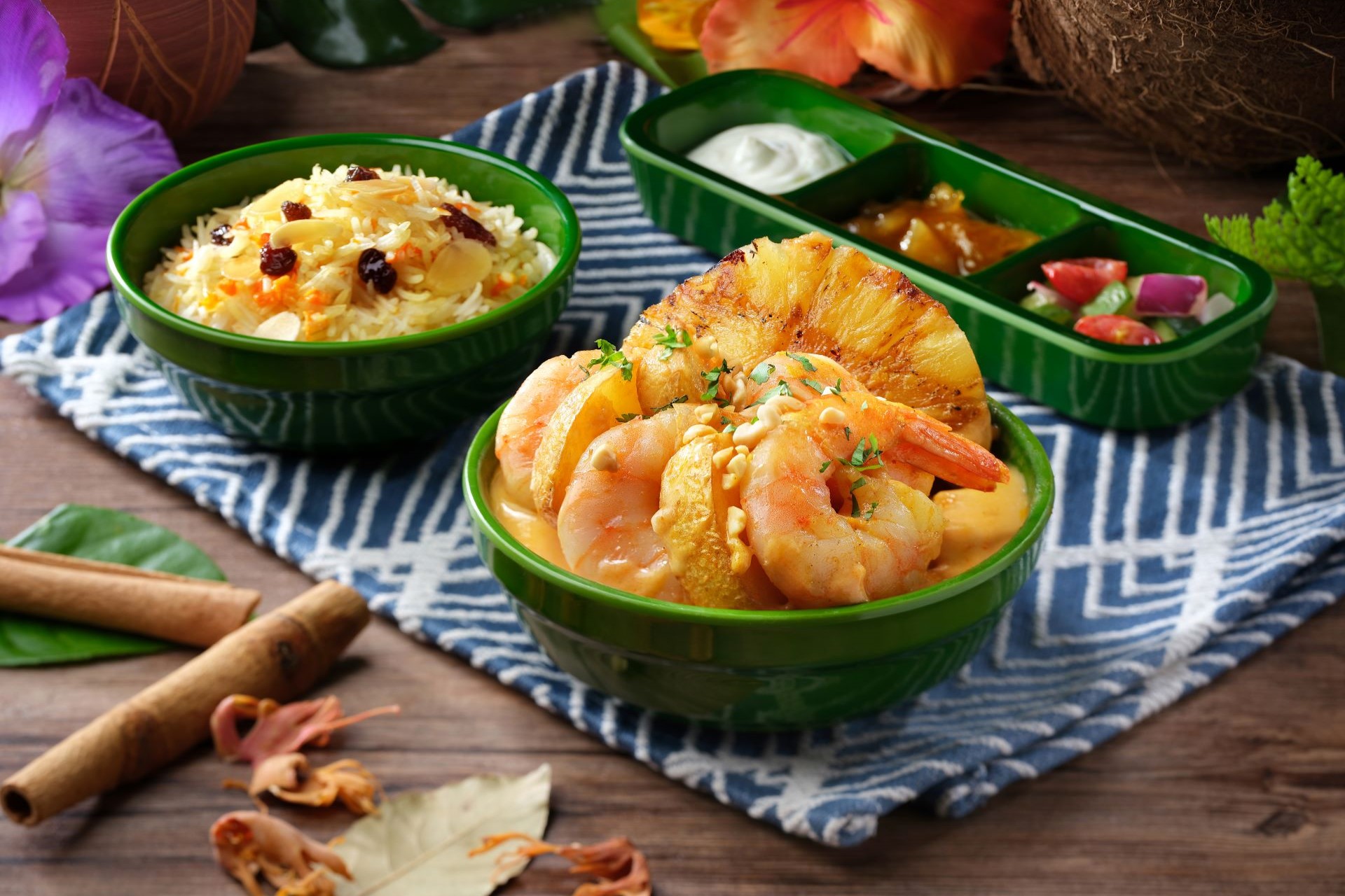 Prawn Massaman Curry with Gramma’s Signature Rice at Wayfinders' Table