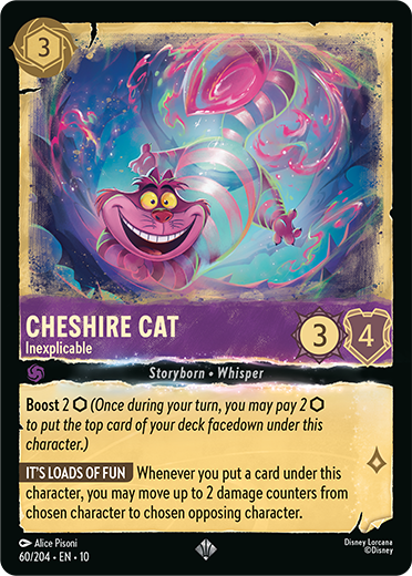 Lorcana Whispers in the Well Set - Cheshire Cat Card