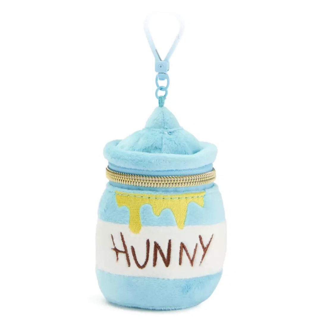 Disney Store Winnie the Pooh ''Hunny'' Pot Plush Coin Purse Bag Charm 