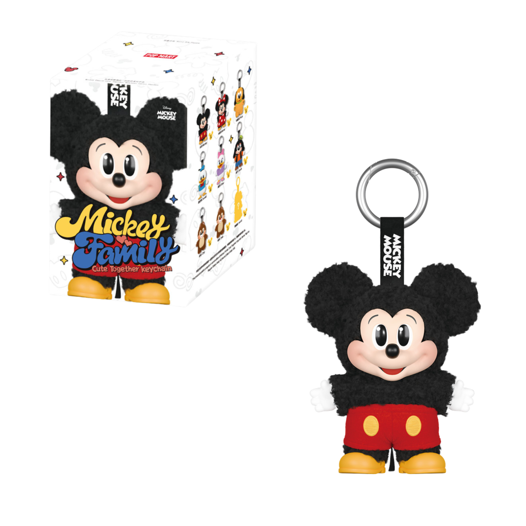 PopMart Mickey Family Cute Together Keychain Series Figures 