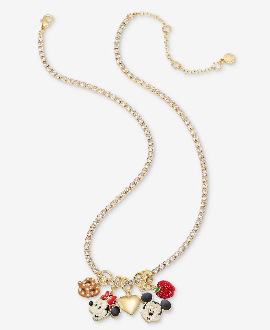 Disney x Macy’s Holiday Collection Mickey & Minnie Cluster Charm Necklace 