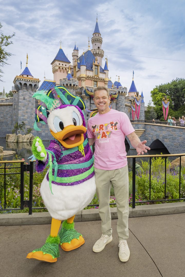 Matt Damon Visits Disneyland Park