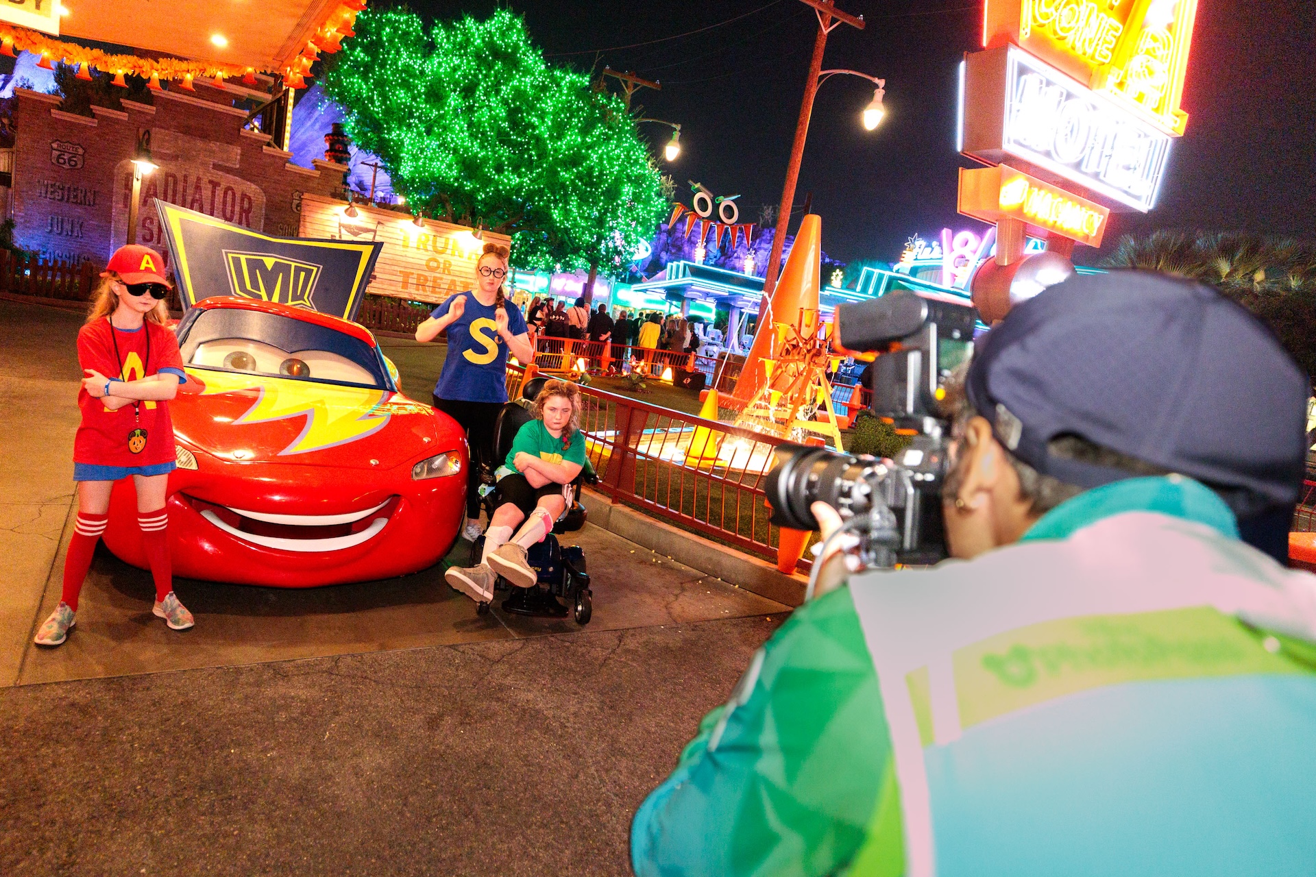 Make-A-Wish Kids in Cars Land at California Adventure park