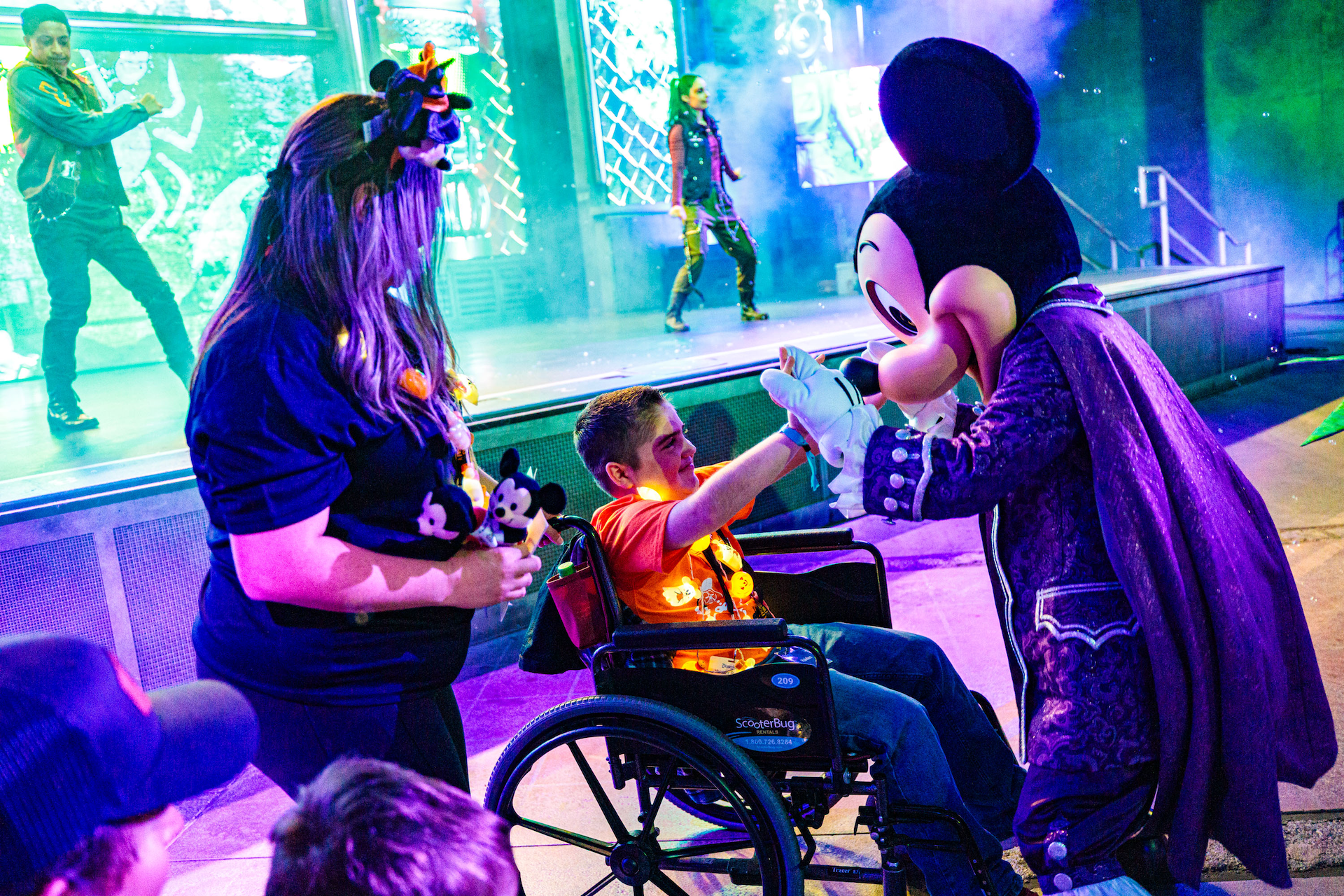 Mickey Mouse with a Make-A-Wish Kid