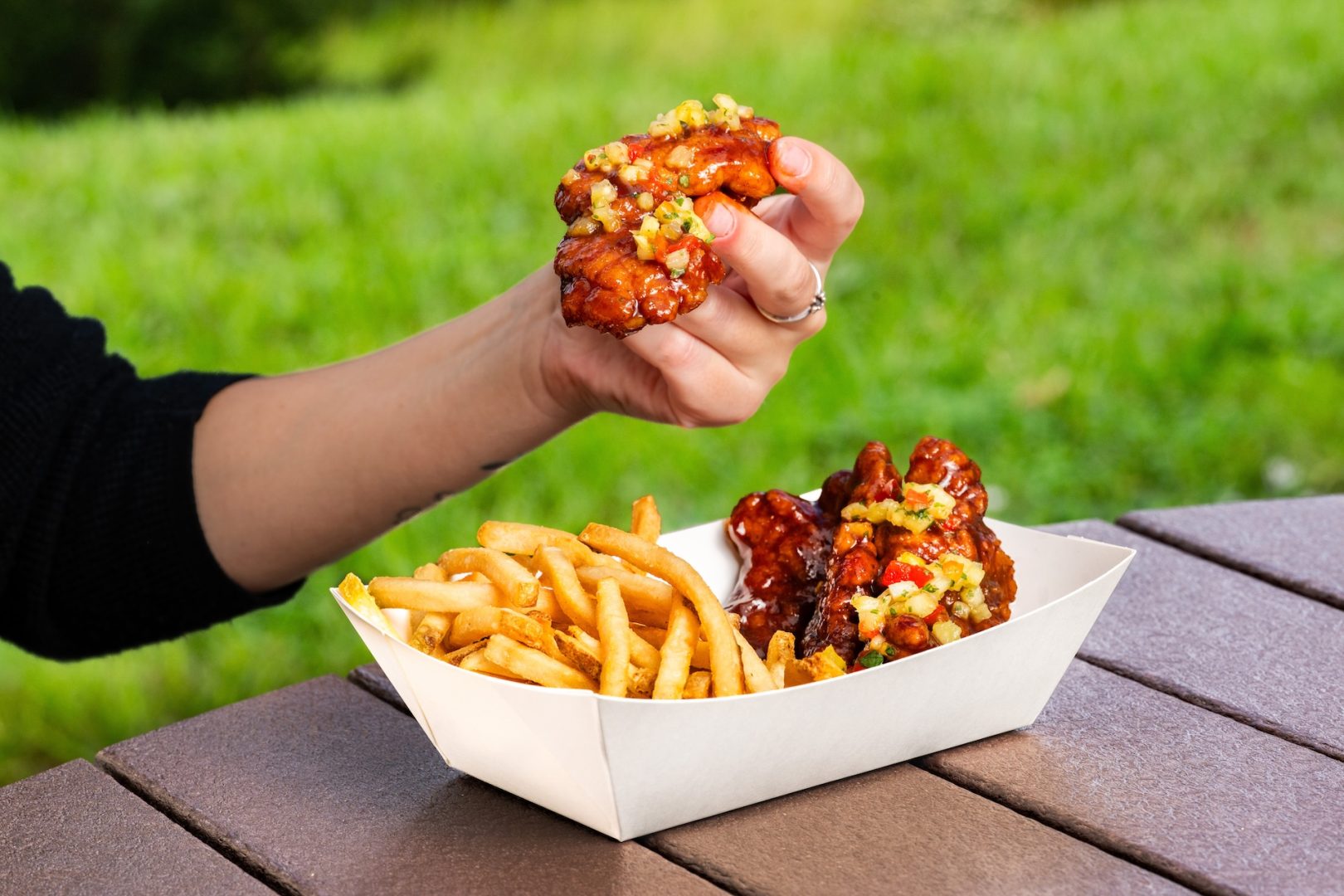 13 New Sauced Chicken Strips Coming to Walt Disney World Jerk BBQ Chicken Strips with Pineapple Salsa