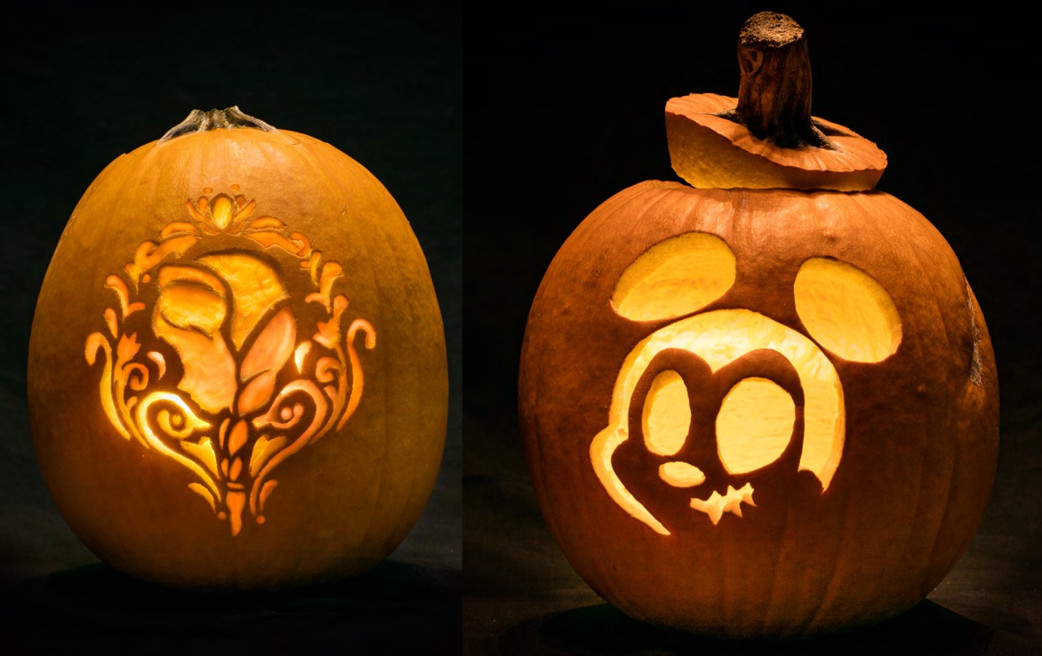 Anna and Mickey Jack O Lanterns