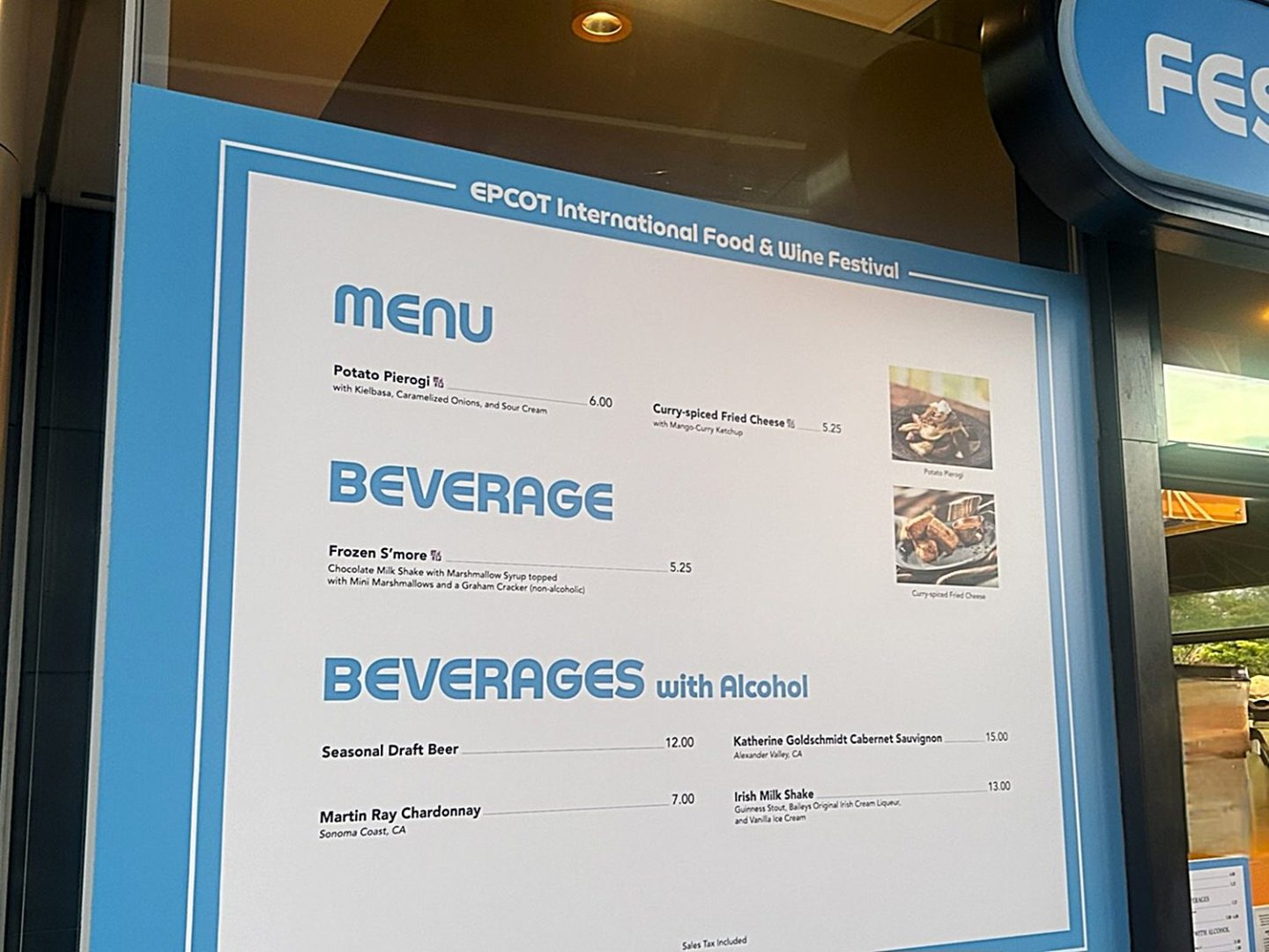 Festival Favorites EPCOT Menu 2025 Food and Wine
