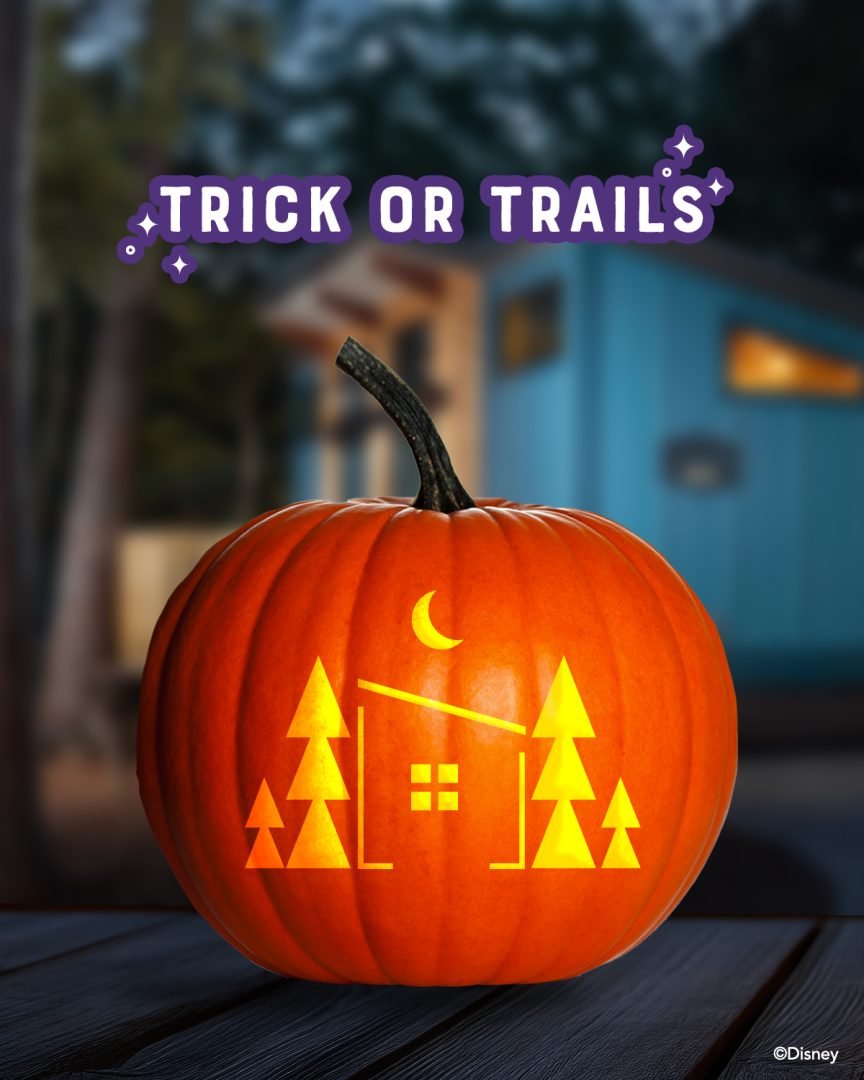 Fort Wilderness Cabin Disney Vacation Club Pumpkin Carving Stencil