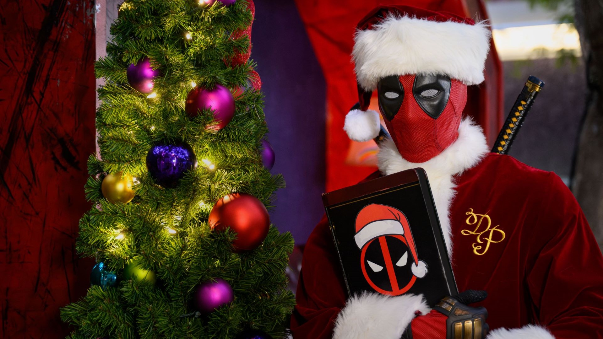 Holiday Deadpool at Disney California Adventure in Avengers Campus