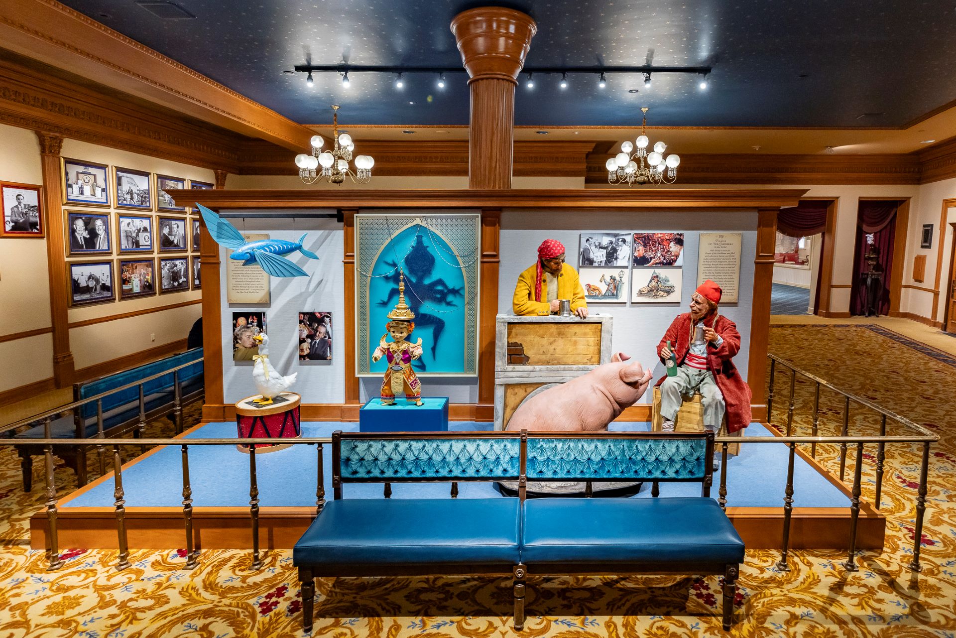 Inside the Main Street Opera House and Walt Disney A Magical Life at Disneyland Park