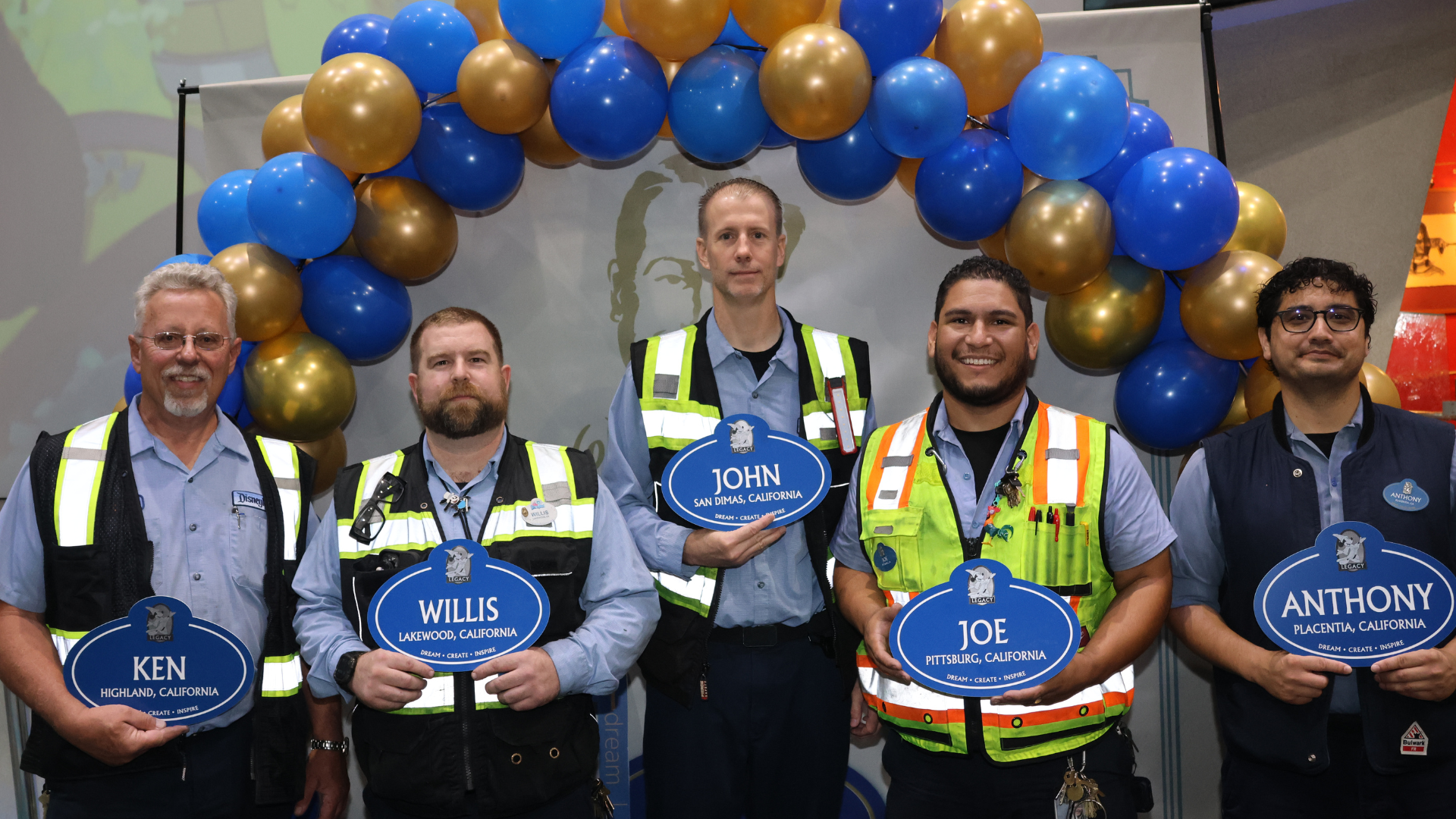 Joe Leal with 2025 Walt Disney Legacy Award Recipients