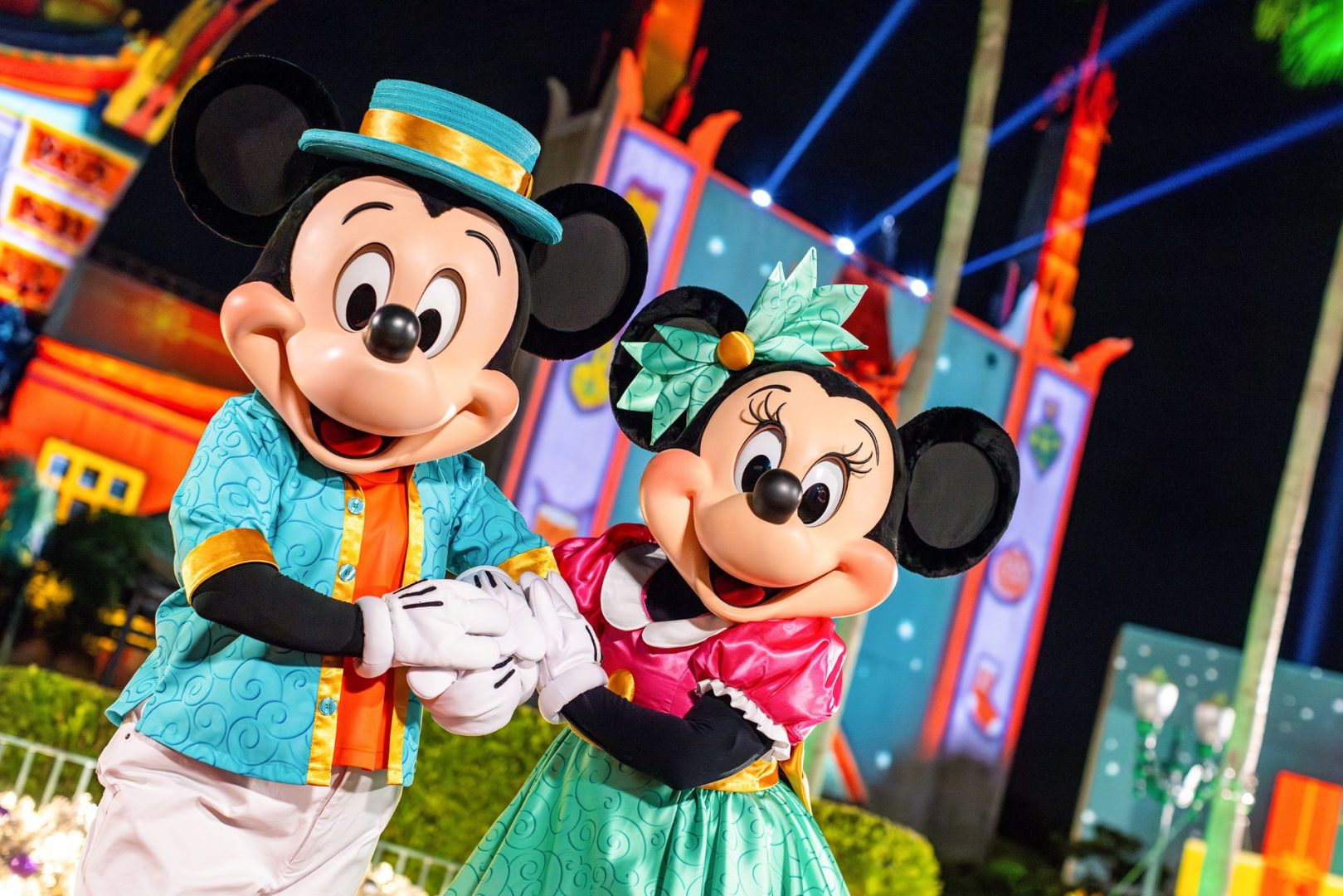 Mickey Mouse and Minnie Mouse at Disney Jollywood Nights
