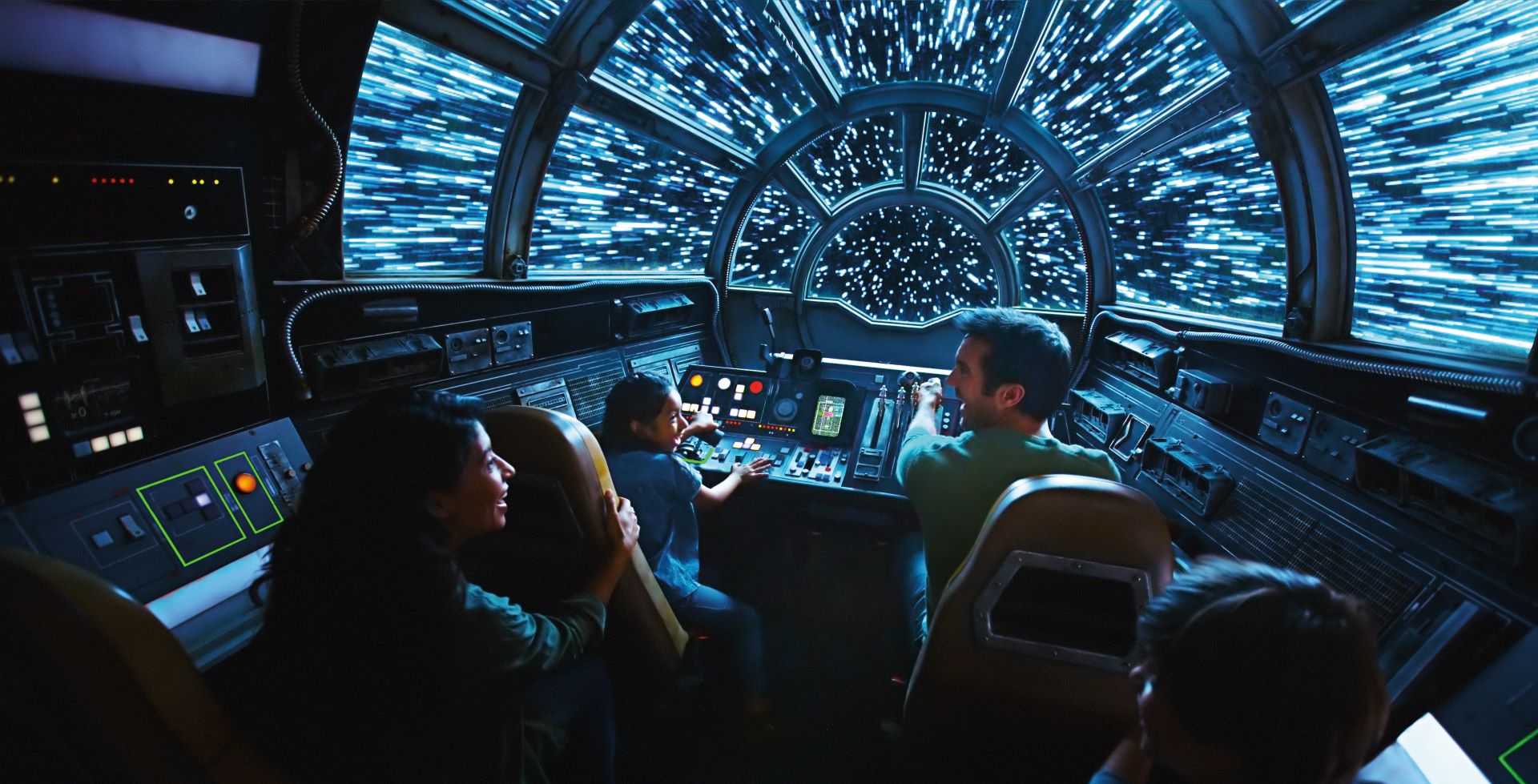 Millennium Falcon Smugglers Run in Star Wars Galaxy's Edge