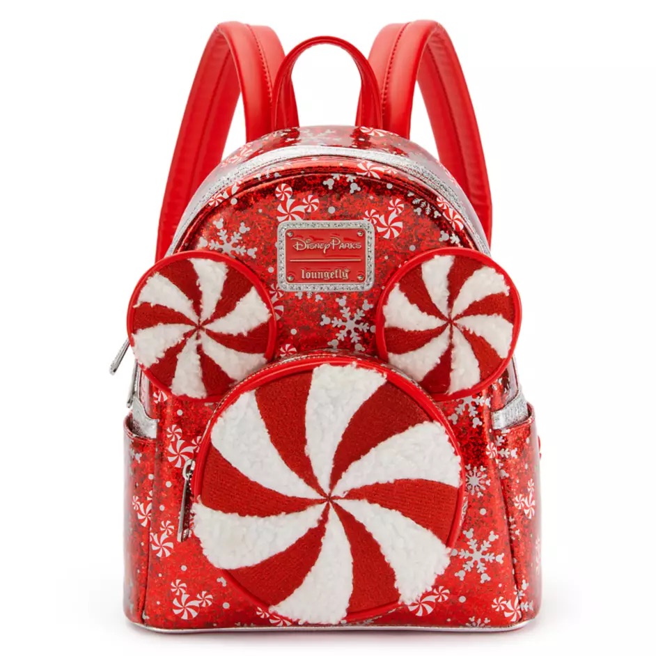 Loungefly Mickey Mouse Icon Peppermint Swirl Mini Backpack 