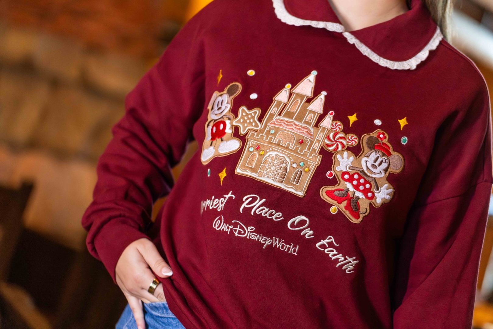 Her Universe Mickey Mouse and Minnie Mouse Gingerbread Top 