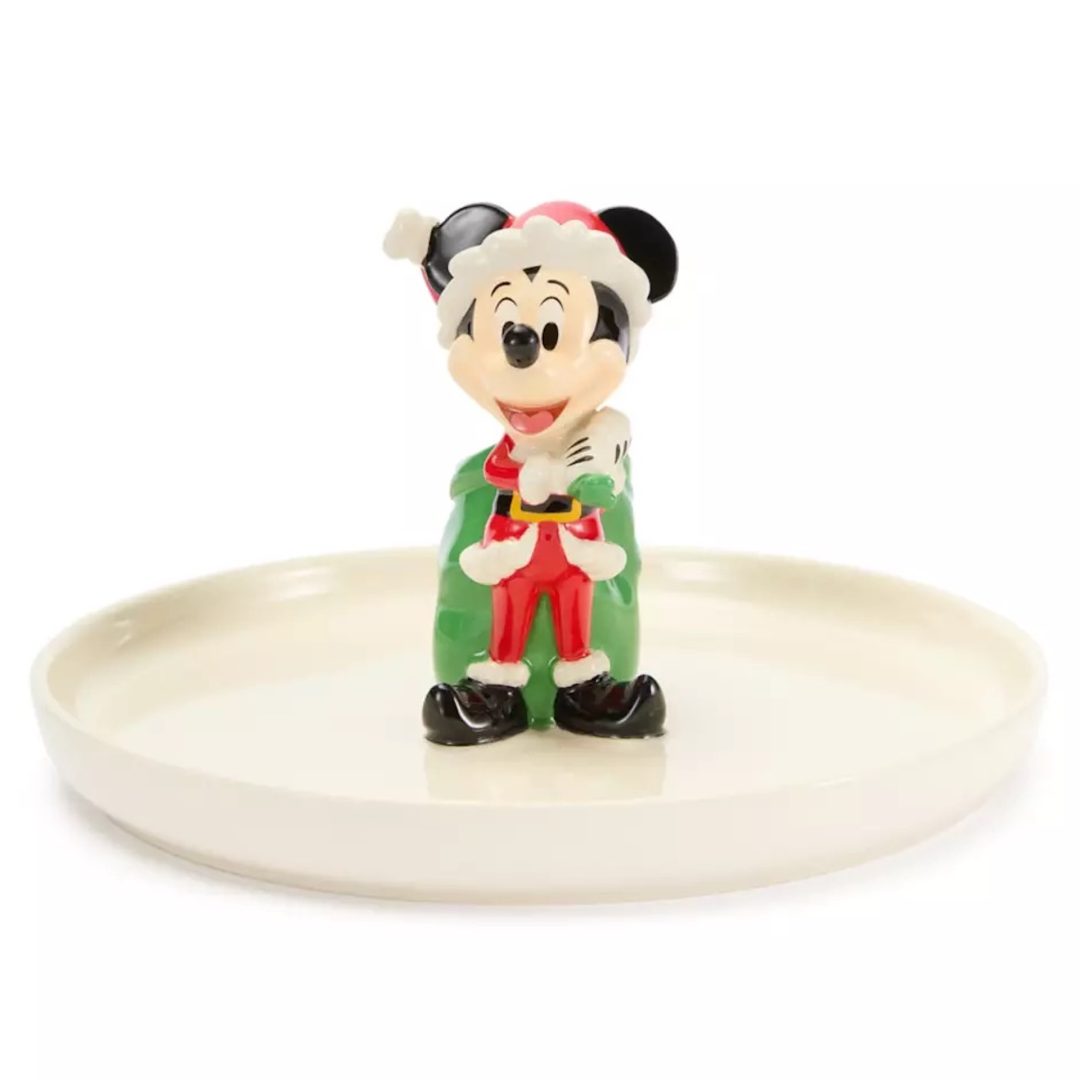 Santa Mickey Mouse Serving Platter  Disney Christmas Home Decor