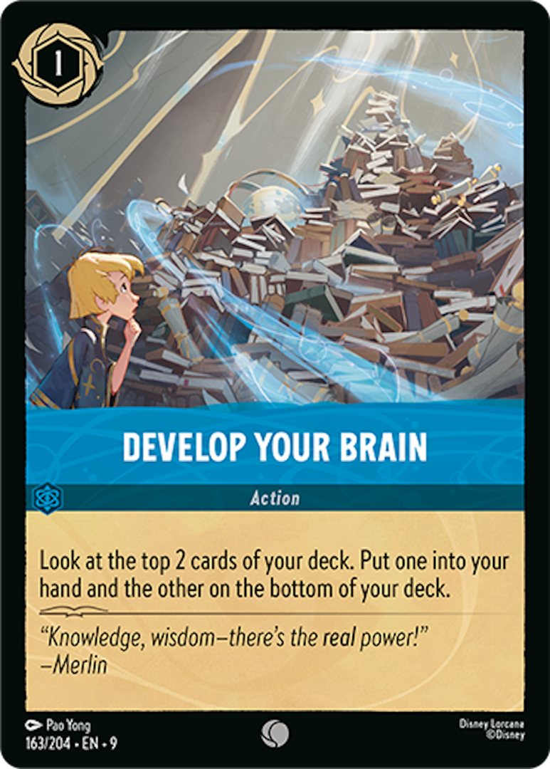 Lorcana action card Develop Your Brain