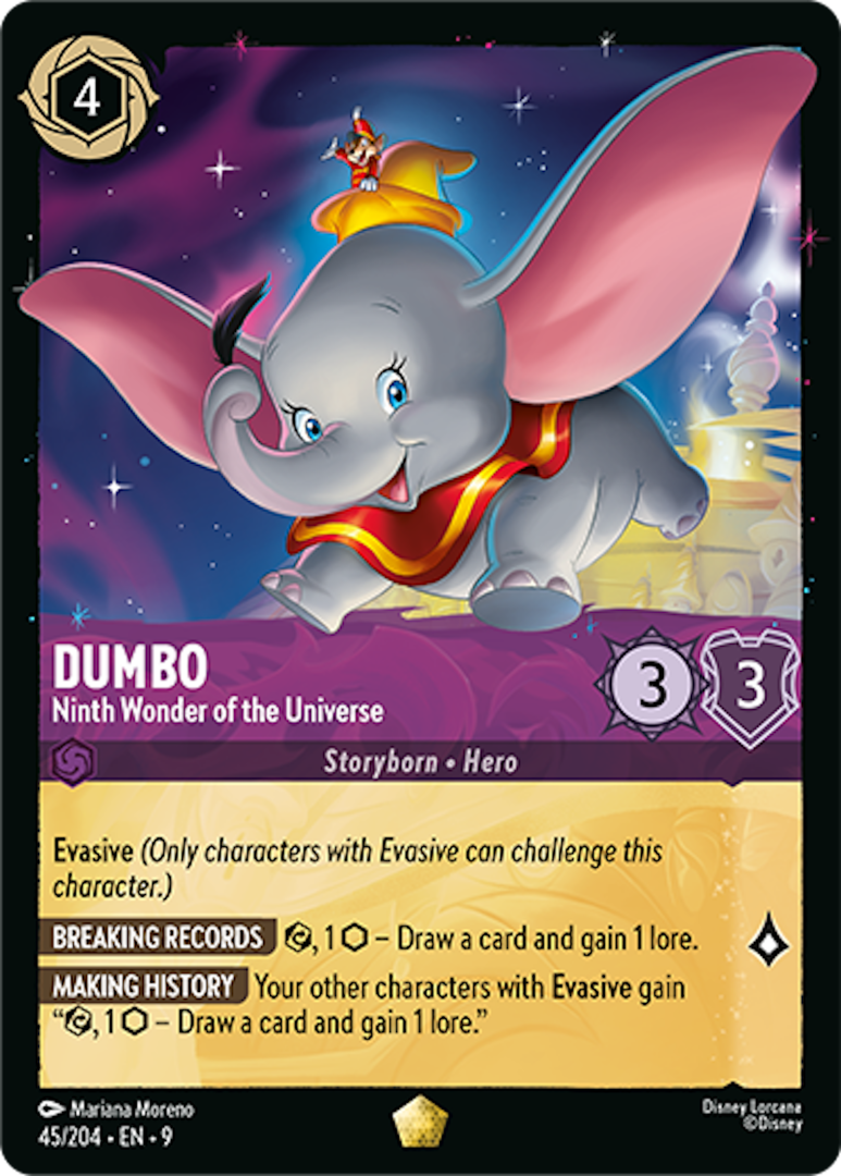 Lorcana Dumbo card legendary rarity 