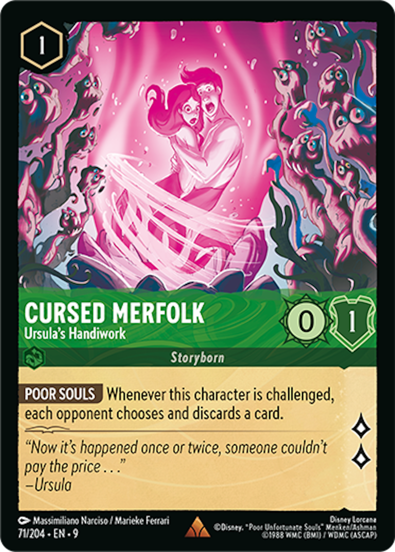 Lorcana Cursed Merfolk card rare rarity