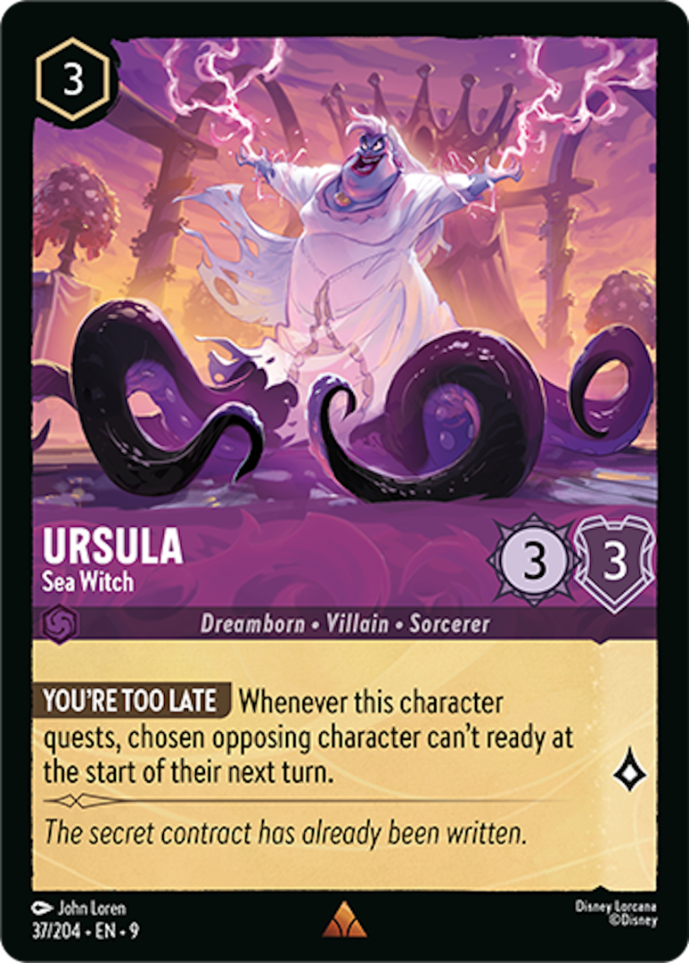 Lorcana Ursula single ink card