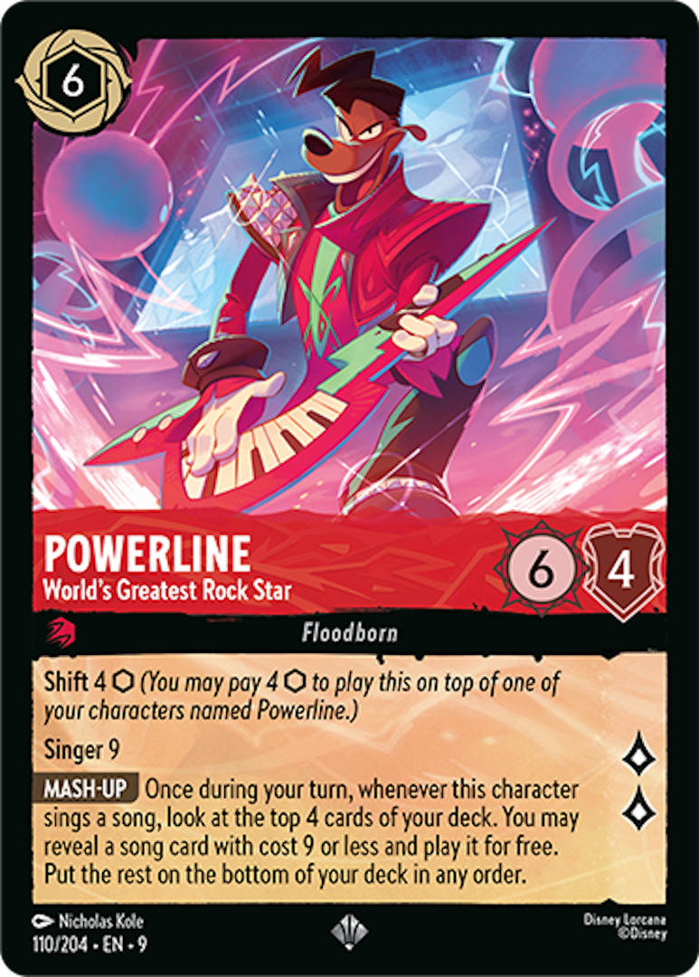 Lorcana Powerline card super rare rarity