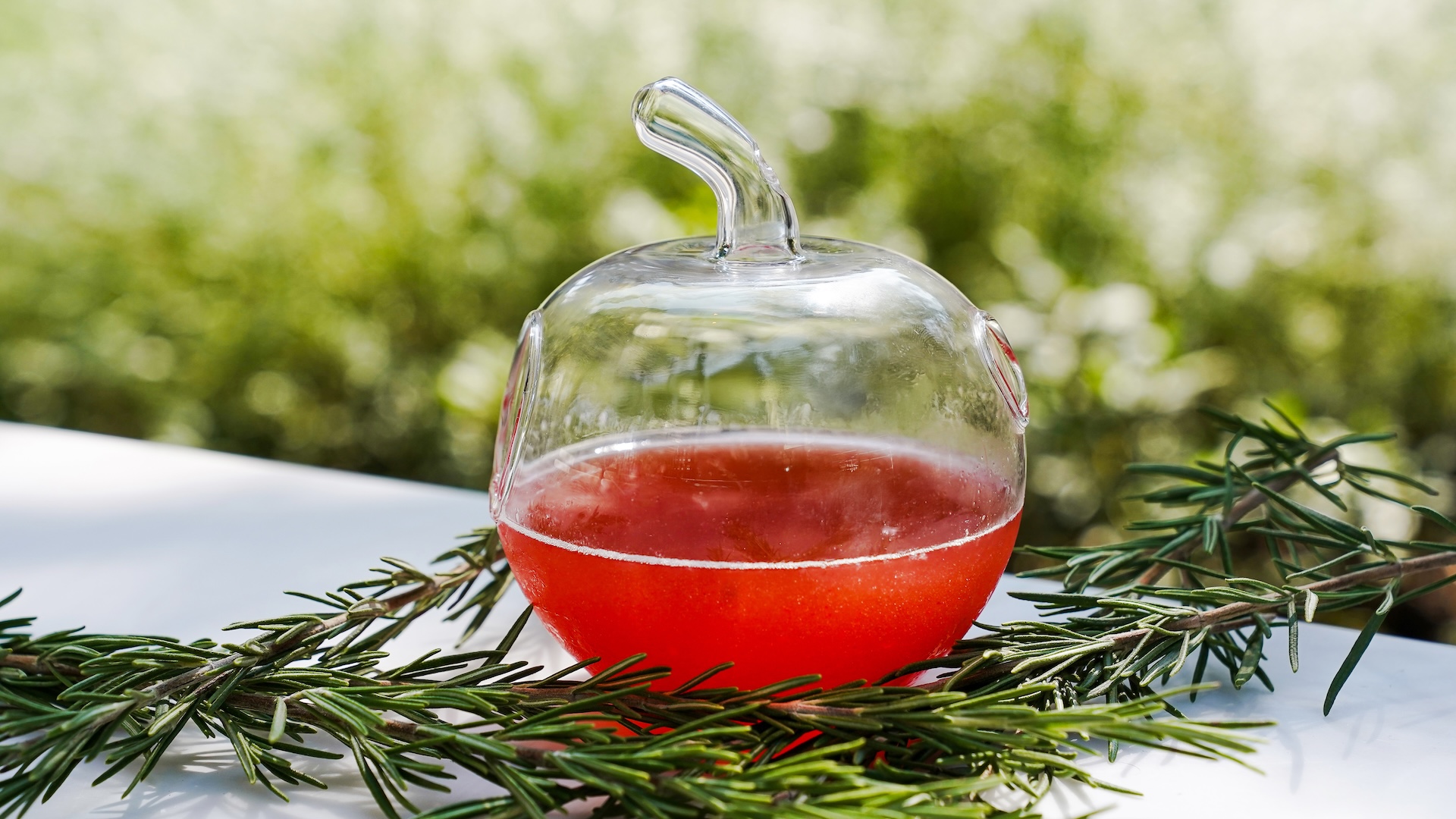 Christmas Cider: Peanut butter whiskey, apple cider, hibiscus tea with edible glitter, lemon juice (New) 