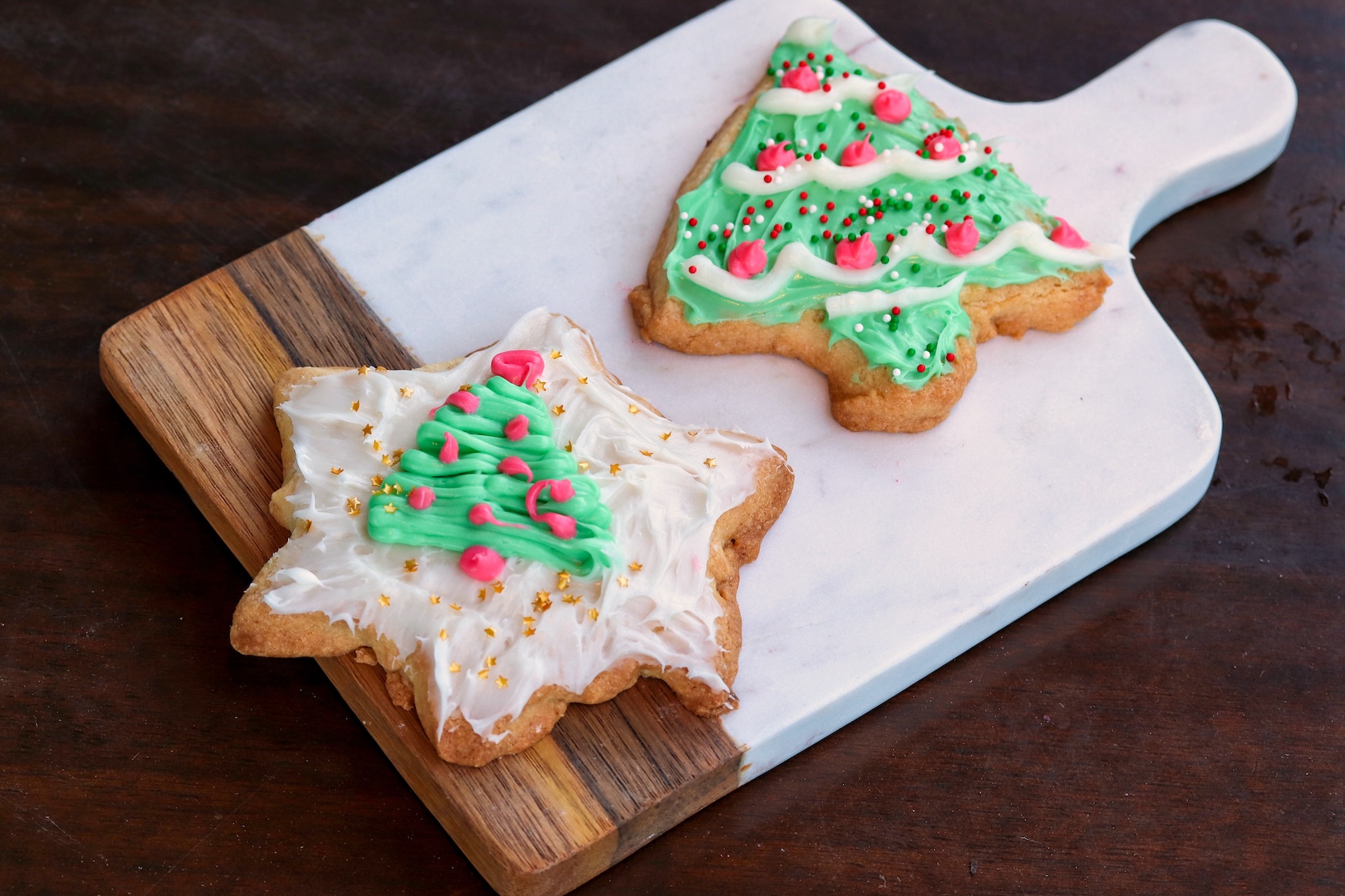 Holiday Sugar Cookie: Vanilla shortbread and holiday icing 