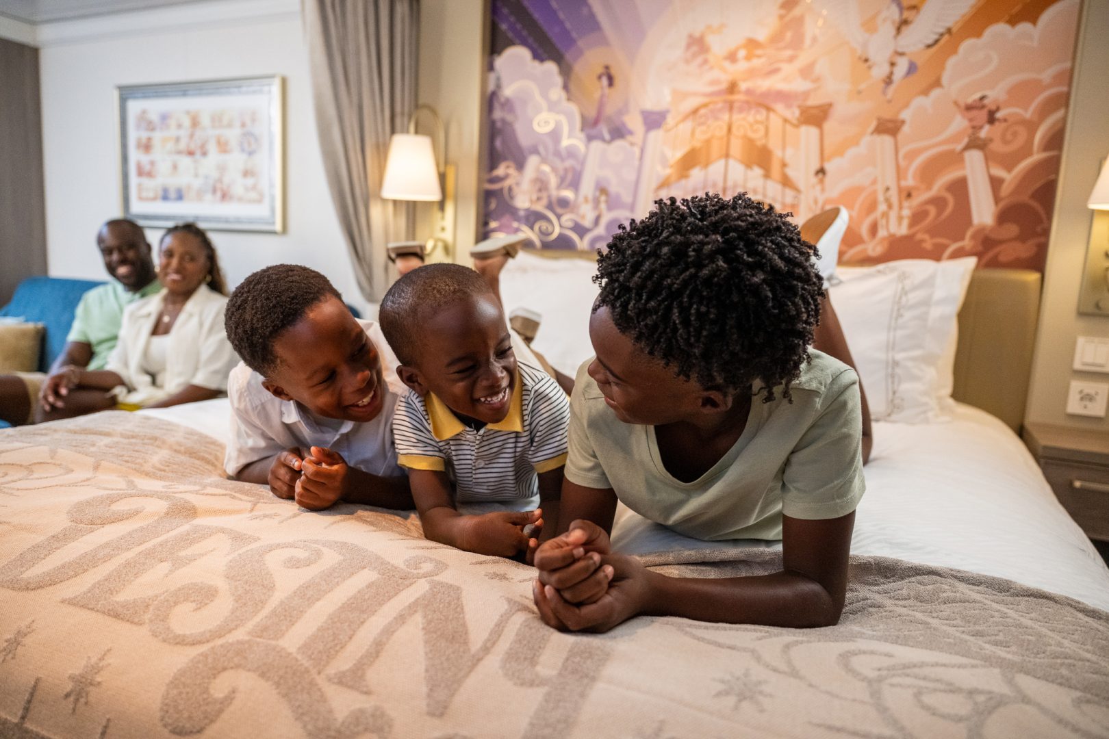 With luxurious accommodations that embrace the duality in every great story, a hero’s welcome awaits guests aboard the Disney Destiny. Each verandah stateroom showcases custom artwork depicting the epic journeys of famous Disney legends and includes features that uniquely meet the needs of families.