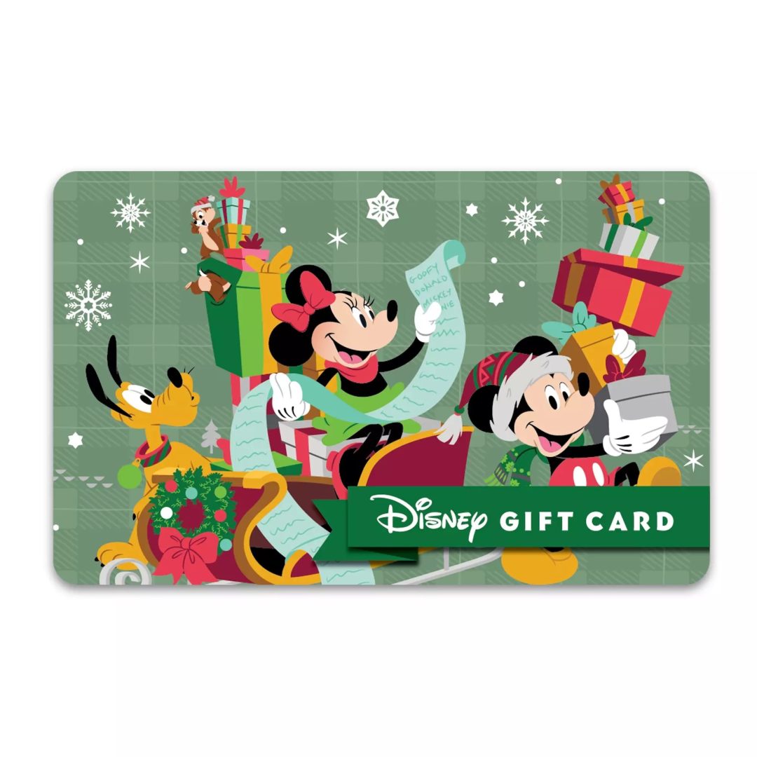 Mickey Mouse and Friends Holiday Nice List Disney Gift Card 