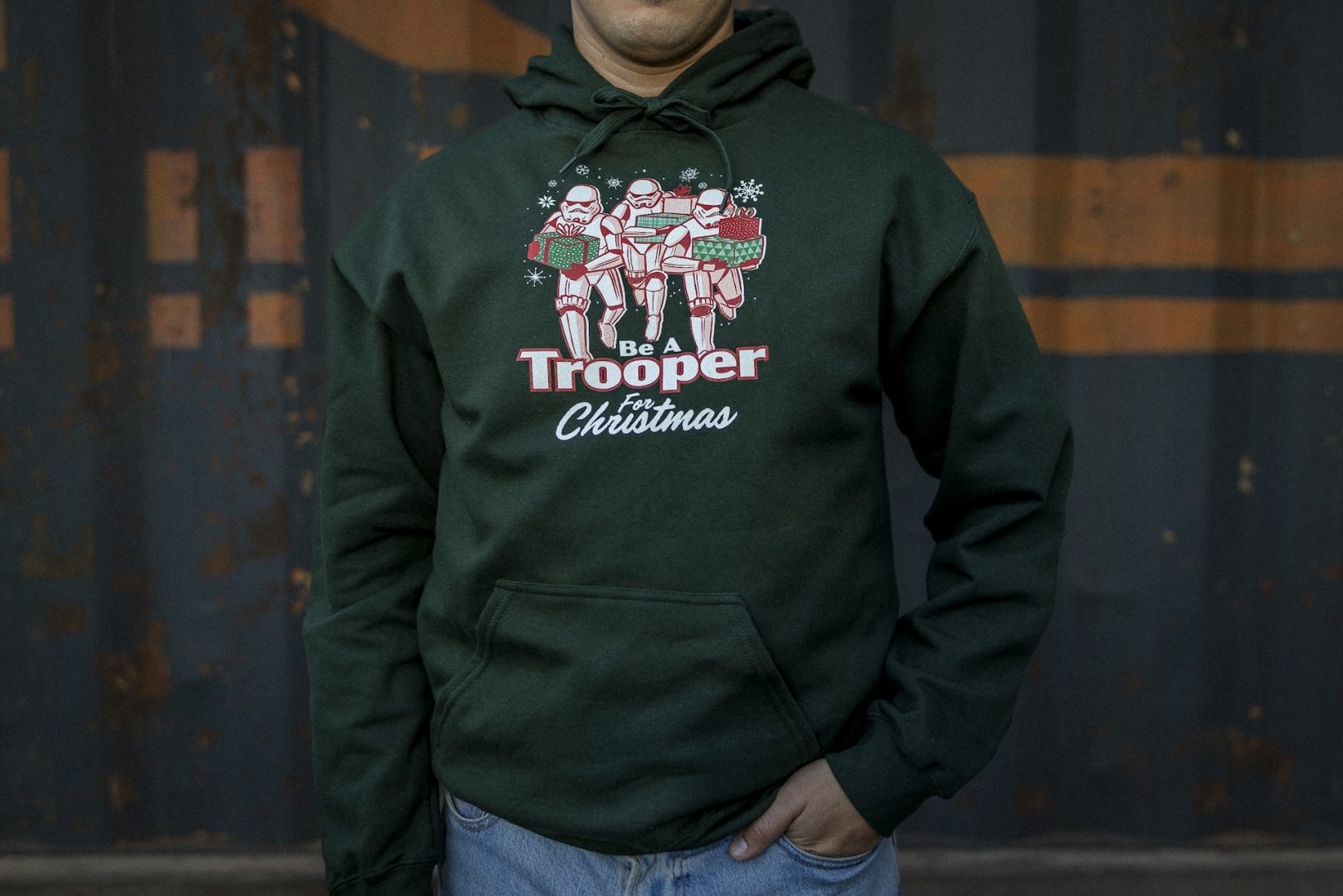 Star Wars "Be a Trooper for Christmas" Funny Holiday Pullover Hoodie 