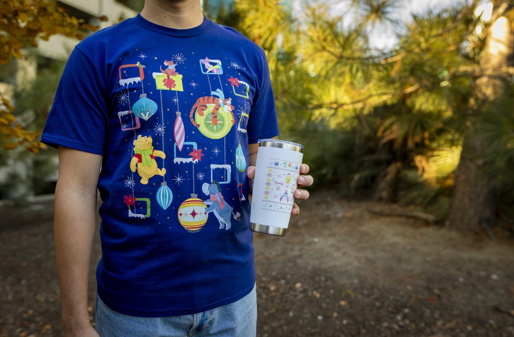 Disney Winnie The Pooh & Friends Christmas Holiday Ornaments T-Shirt 