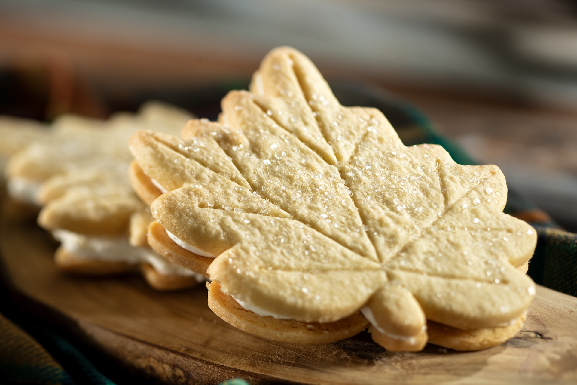 Maple Leaf Shortbread Cookies with Maple Buttercream Recipe