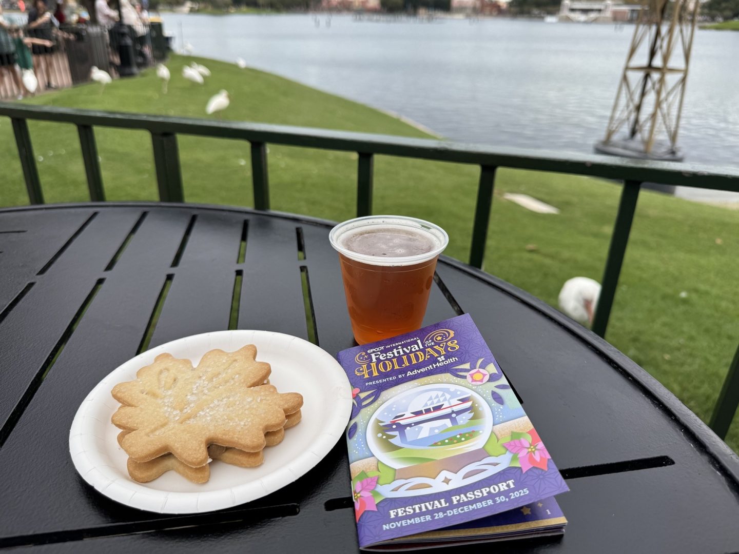 Holiday Cookie Stroll at EPCOT International Festival of the Holidays Maple Leaf Shortbread Cookie with Maple Buttercream 