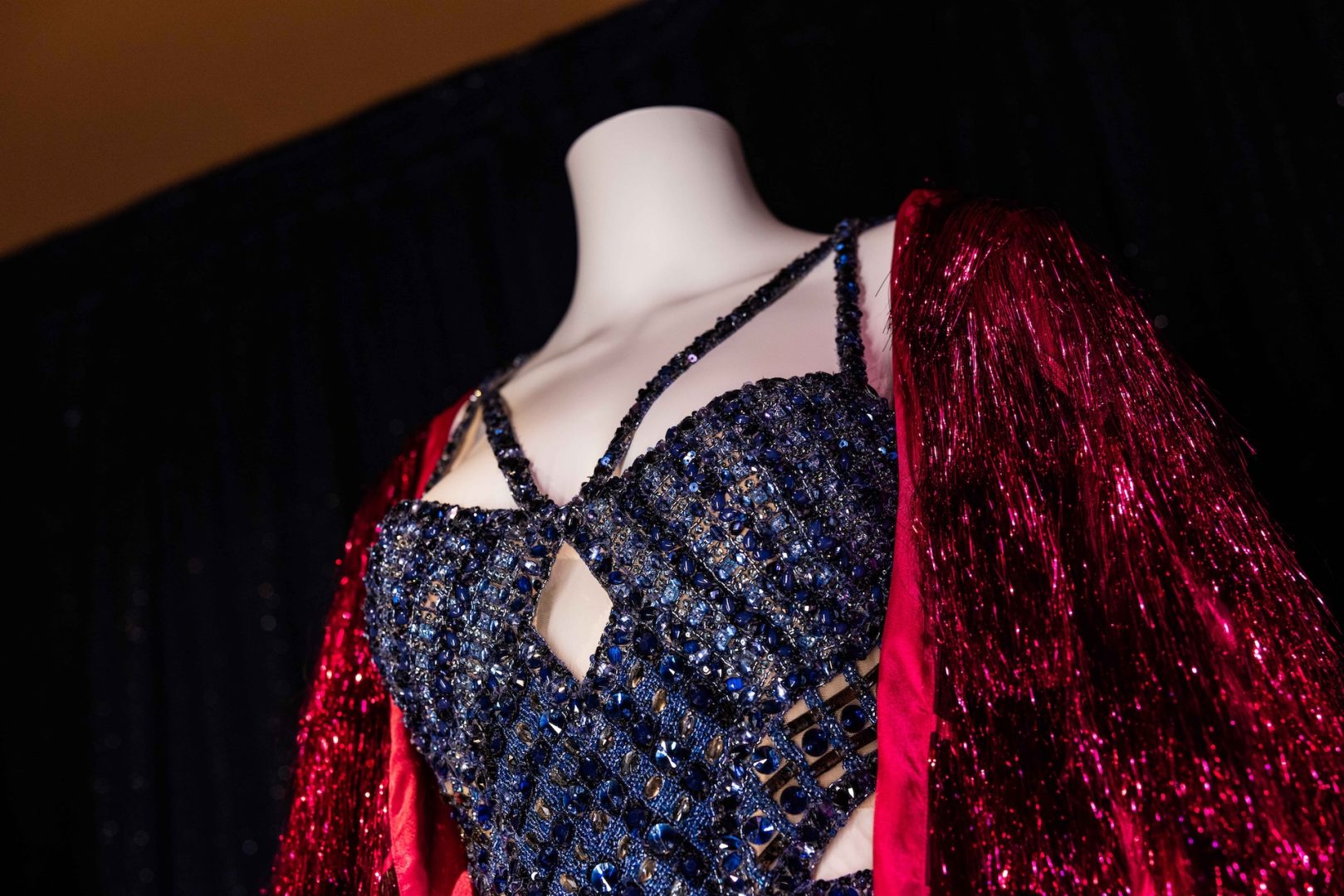 Taylor Swift Eras Tour costume exhibit at Walt Disney Presents inside Disney’s Hollywood Studios