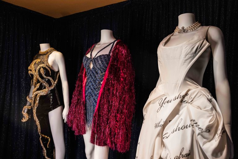 Taylor Swift Eras Tour costume exhibit at Walt Disney Presents inside Disney’s Hollywood Studios