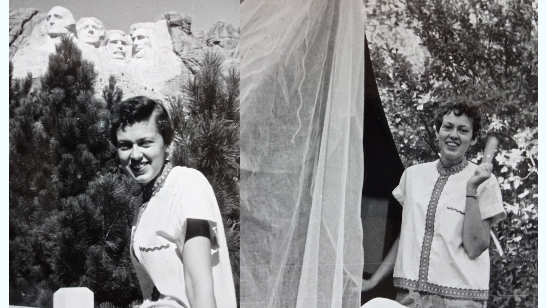 Cynthia Borrud on Her Honeymoon - 1955