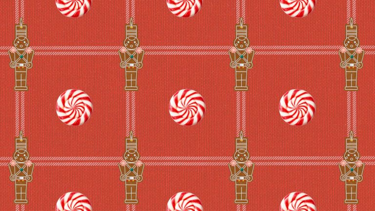Disney Parks Blog 2025 Wallpapers - Peppermint and Gingerbread (Red)